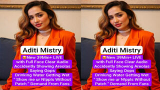 Aditi Mistry New Live with Full Face – Clear Audio Accidently Revealing her Areolas Saying