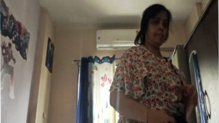 Beautiful Old Mom Recorded By Son
