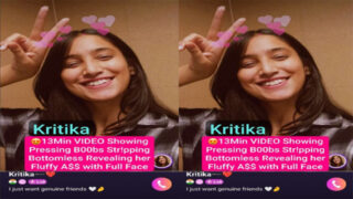 Kritika Most Exclusive 13Min Premium Live Showing – Pressing Boobs with Full Face Hot Expressions
