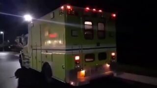 Sexy nurse fucked inside an ambulance